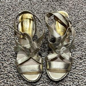 Michael Kors Metallic Gold Sandals